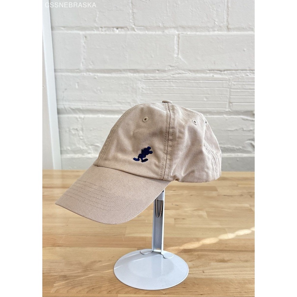 Walt Disney World Disney Beige Vintage HatTan Navy Blue Mickey One Size